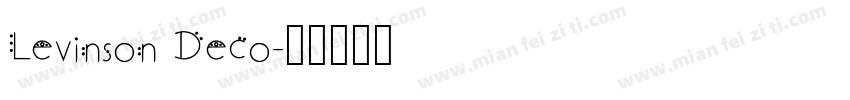 Levinson Deco字体转换